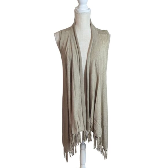 Joseph A Fringe Knit Vest / Cardigan - Picture 1 of 4